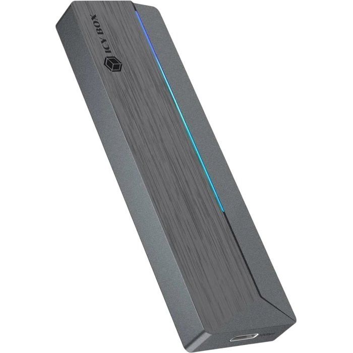 ICY BOX IB 1826MCL CU31 Boîtier pour SSD .2 USB C® 10 GBit/ .2 PCIe NVMe .2 SATA 2230 2242 2260 2280 61188