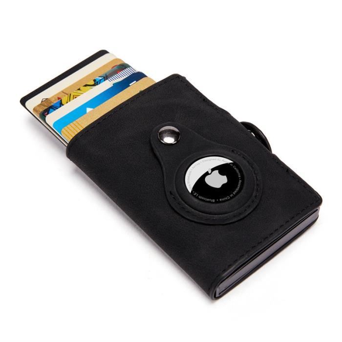 AW1S-noir-Airtag portefeuille de luxe en cuir pour Apple AirTags Tracker  housse de protection Anti-perte hom - Cdiscount Téléphonie