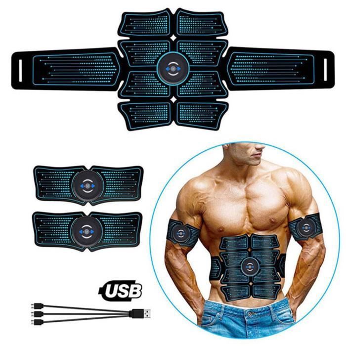 Stimulateur Musculaire Électronique Ceinture Abdominale - 8 Modes 19 Niveaux, Toner Abs Portable