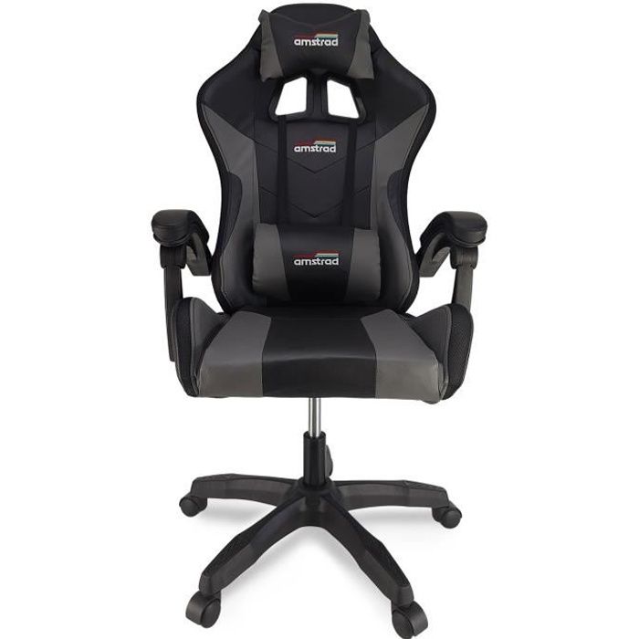 Fauteuil Gamer Ultimate-bk-ice Coloris Noir et Blanche - Coussin