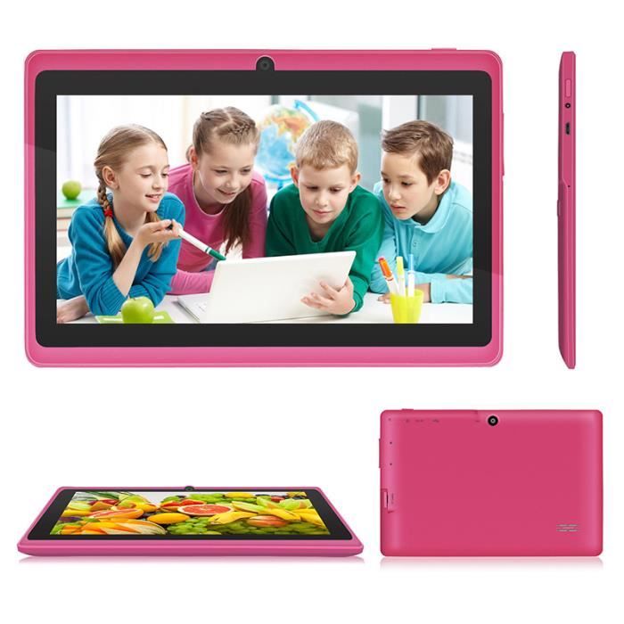 Rose Tablette tactile enfant Allwinner A33 Capacitif 7 pouces Quad