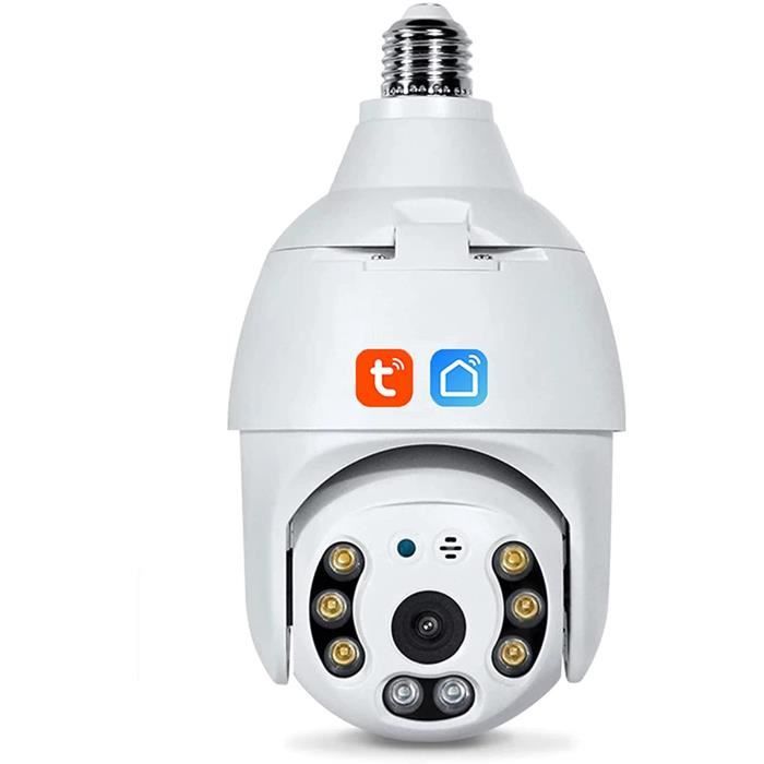 Tuya Smart Life Wifi Caméra IP d'ampoule de lampe E27, surveillance de sécurité CCTV de suivi automatique de conversation bidi[474]