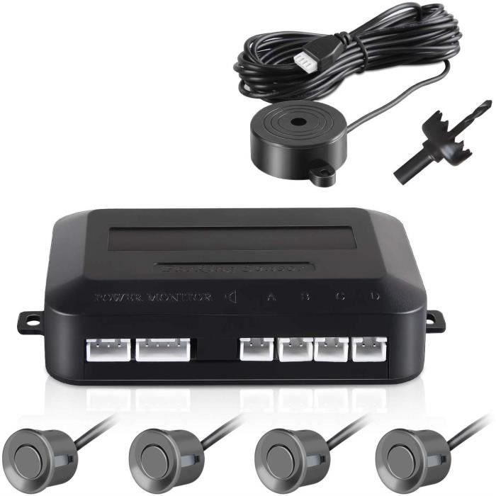 Système Radar De Recul Voiture - 4 Capteurs Ultrasons Avec Alerte Sonore