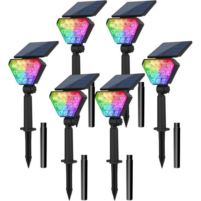 Lot de 4 Projecteur LED RGB à intensité variable pour extérieur,IP66 étanche avec télécommande Lot de 4 Projecteur LED RGB à intensité variable pour extérieur,IP66 étanche avec télécommande