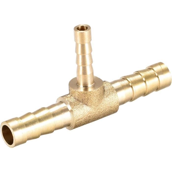 Raccords En T Laiton Autohaux - 5 Mm - Lot De 5 - Pour Tuyaux Air, Eau, Huile