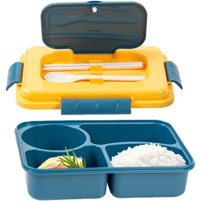 Boîte à déjeuner bento pour adultes, 5 compartiments avec cuillère et