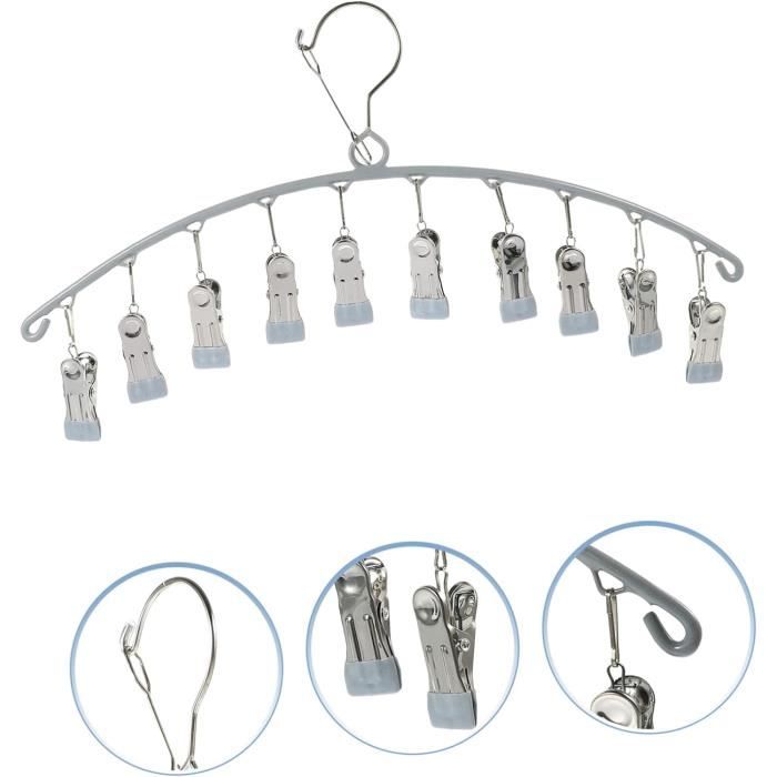 LPAMABA Pinces à chaussettes, clips en plastique, support pour machine à laver, étendre les chaussettes (36