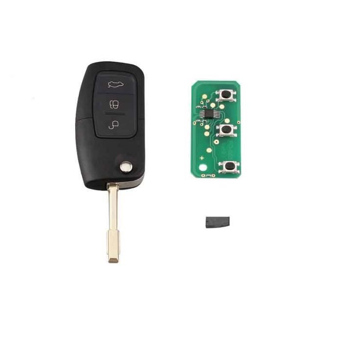 Clé électronique Vierge 4D60 Avec Pile Pour Ford Focus, Fiesta, Ka, Mondeo, Transit - Testée