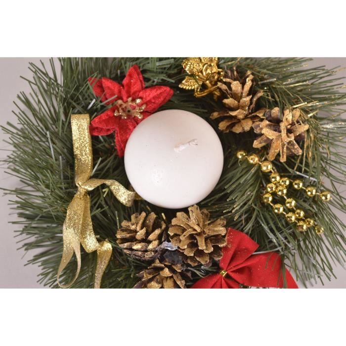 Décoration Noël fait main Déco bougie couronne originale