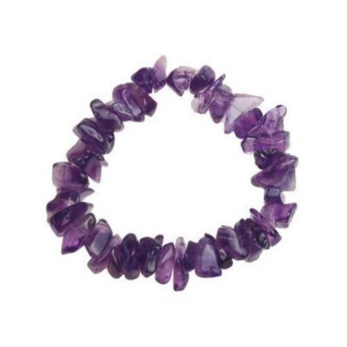 Bracelet - Lhorin ésotérisme - Améthyste - Pierre naturelle - Mixte - Élastique