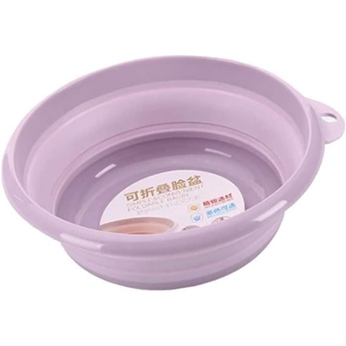 Zhailyn Bassine Pliable, 2Pcs Panier De Lavage Portable, Pliable Camping Cuvette, Lavabo Pliable Multifonctionnel, Économise De L'espace, 800ml Pour Voyage, Camping, Randonnée And Animaux (Bleu&Rose