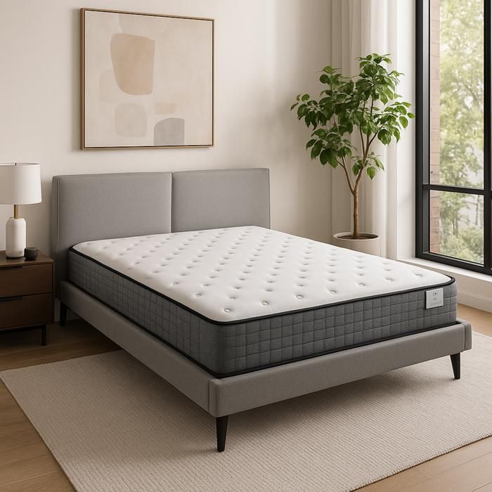 Matelas Essentiel 160x200 cm Sampur - Mémoire de Forme & Ressorts Ensachés - Épaisseur epaisseur 23 cm - Coutil 100% Coton - Accueil Matelas Essentiel 160x200 cm Sampur - Mémoire de Forme & Ressorts Ensachés - Épaisseur epaisseur 23 cm - Coutil 100% Coton - Accueil