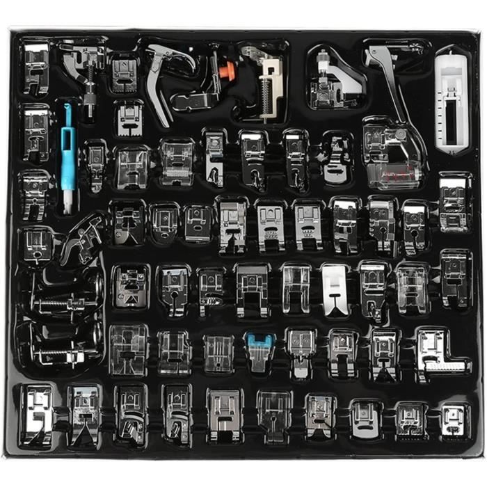 Lot De 32 Pieds Presseurs Pour Machine à Coudre - Compatible Brother, Singer, Janome Et Autres Marques