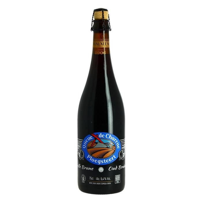 Queue de Charrue Bière Vieille Brune Bière Belge Vieillie en fût de