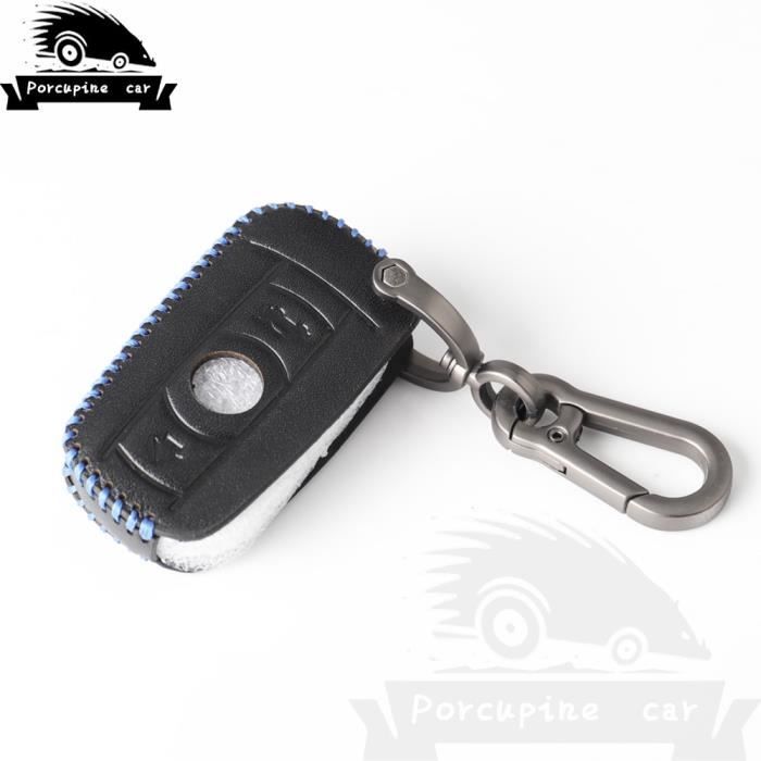 Clé télécommande intelligente à 3 boutons pour voiture, en cuir, pour ...