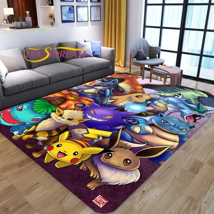 MBg-5889 Tapis de dessin animé Pikachu décoration de maison canapé Table coussin de chaise antidérapant t Taille:40x60cm