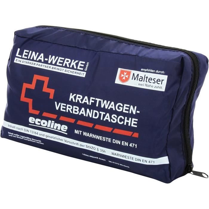 Trousse De Secours Leina Ecoline 11047 – Compacte, Pour Voiture, étanche, Adulte