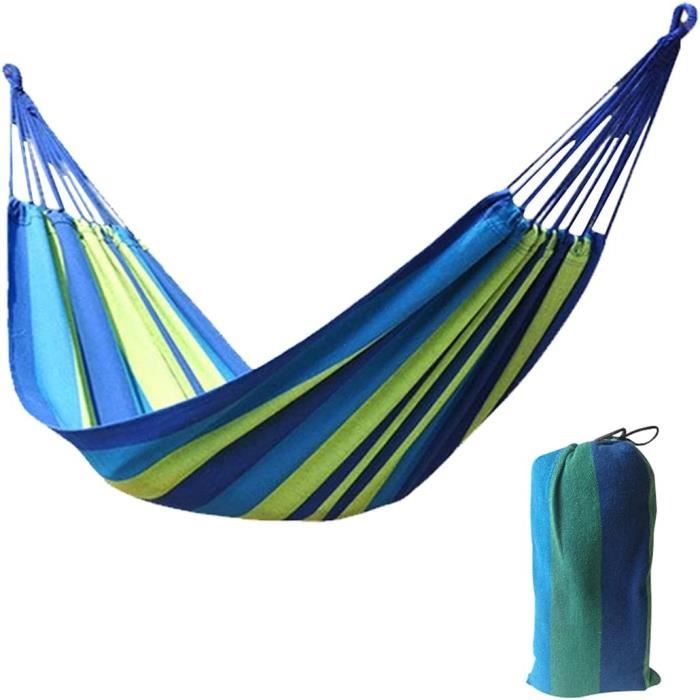 Hamac, hamac brésilien, bleu hamac extérieur, hamac en toile ultra léger, hamac de jardin