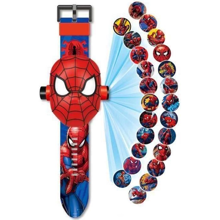 Montre Spiderman projecteur de 24 Figurines Super héros, Spider-Man Montre  electronique Enfant garçon, Projection Spiderman Joue Bleu, rouge, -  Achat/vente montre Garçon Enfant Rouge Résine - Cdiscount