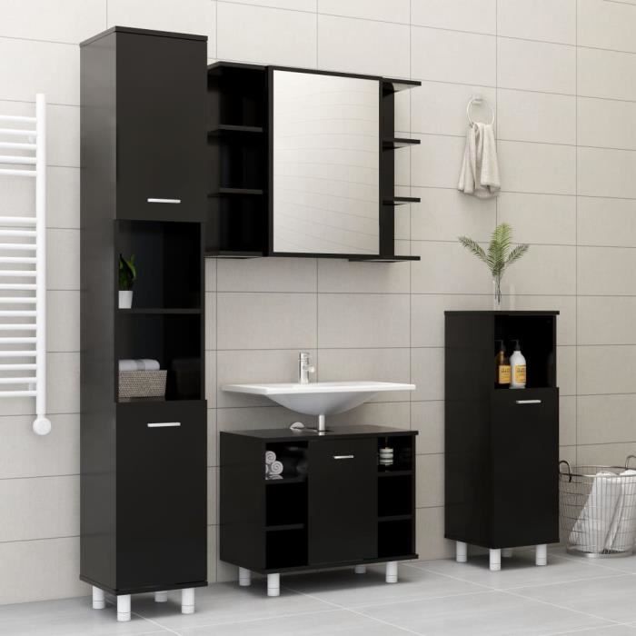 Vidaxl - Ensemble de meubles de salle de bain 2 pcs - Bois d'ingénierie chêne sonoma - Miroir