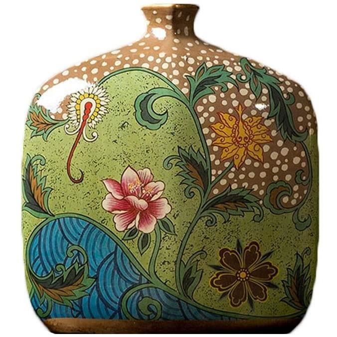 VASE NMEI Table Basse Vase Vase de Fleur en ceacuteramique Peinte
