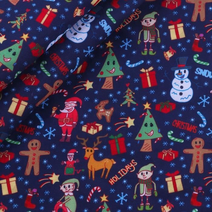Noël Tissu Polyester Coton