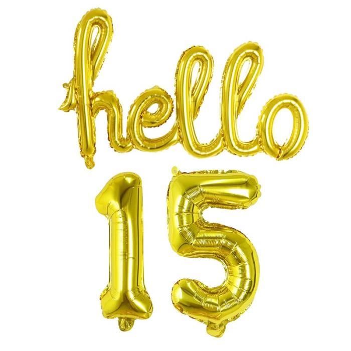 Ballons Lettres & Chiffres En Aluminium Doré – 80 Cm – Gonflage Hélium Ou Air – Décoration Fête, Mariage, Anniversaire