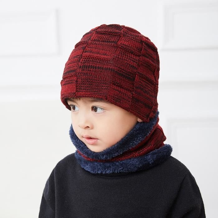 To emphasize the Internet Comrade Kid vin rouge - Bonnet et écharpe de Ski pour hommes, 2 pièces, bonnet en  laine chaude d'hiver, tricot côtelé - Cdiscount Prêt-à-Porter