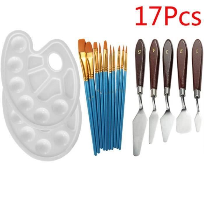25 Ensemble de pinceaux en plastique acrylique pour peinture à l'huile pour enfants artistes professionnels - Chine Pinceau artiste, pinceau artistique