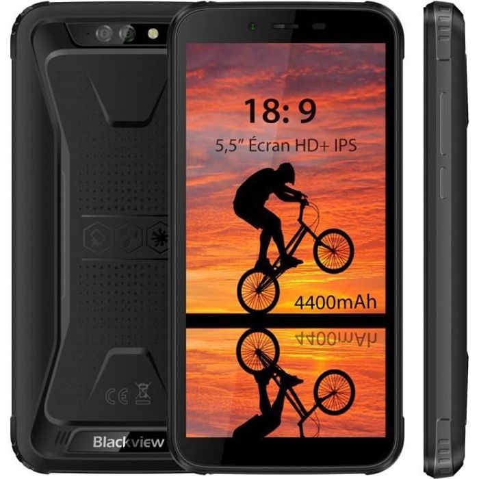 Vente Téléphone portable BLACKVIEW BV5500 Smartphone IP68 étanche 5,5" Écran - 16 Go - Batterie 4400mAh - Noir pas cher Vente Téléphone portable BLACKVIEW BV5500 Smartphone IP68 étanche 5,5" Écran - 16 Go - Batterie 4400mAh - Noir pas cher