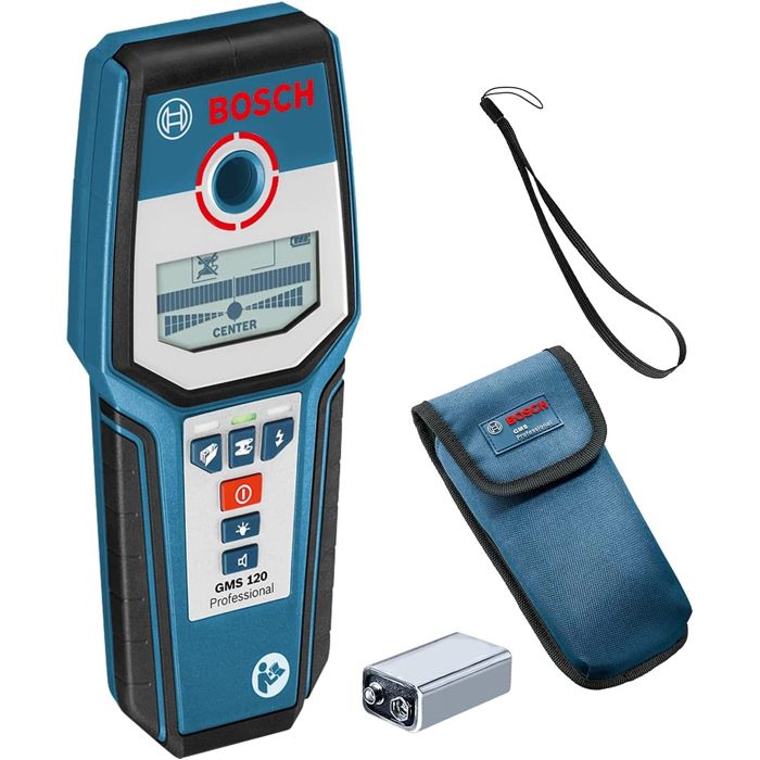 Détecteur mural GMS 120 27 PROFESSIONAL BOSCH avec 2 piles AA étui 601081700