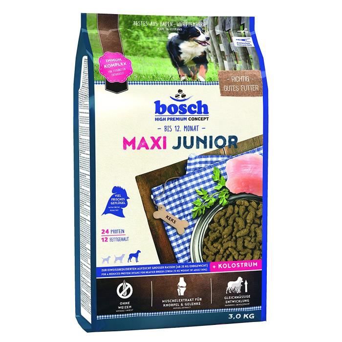 Nourriture pour chien Bosch Maxi Junior – 3 kg, Puppy Volaille