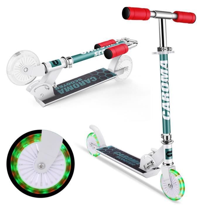 Caroma Trottinette Enfant 2 Roues De 3 A 12 Ans Trottinette Pliant Pour Filles Et Garcons Scooter Led Lumiere Blanc Achat Vente Caroma Trottinette Enfant 2 Cdiscount