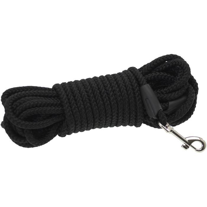 CHAPUIS SELLERIE Longe L - Ø 8 mm x 10 m - Noir - Pour chien