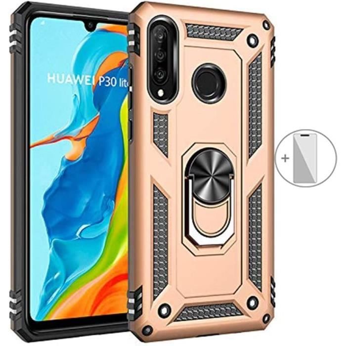 Coque Silicone Antichoc Huawei P30 Lite, Housse Ultra-Mince en Silicone avec Fibre Intérieure