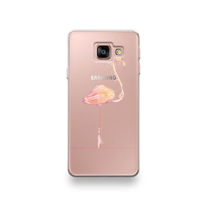 Coque Samsung Galaxy A3 2016 Silicone motif Flamant Rose Pastel ...