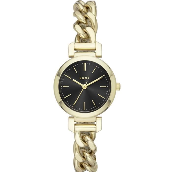 DKNY Femme 28mm Bracelet Boitier Acier Inoxydable Dor Quartz