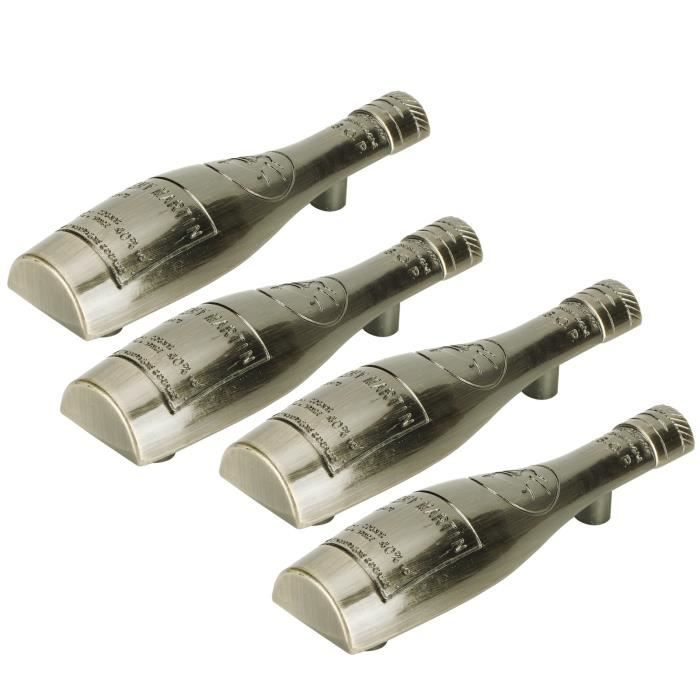 Pack de 4 boutons de poignée de porte médiévale en fer forgé