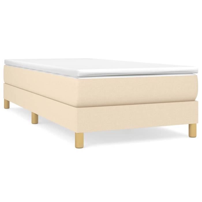 Sommier à lattes - GAROSA - Crème - 90x200 cm - Tissu 100% polyester - Montage facile