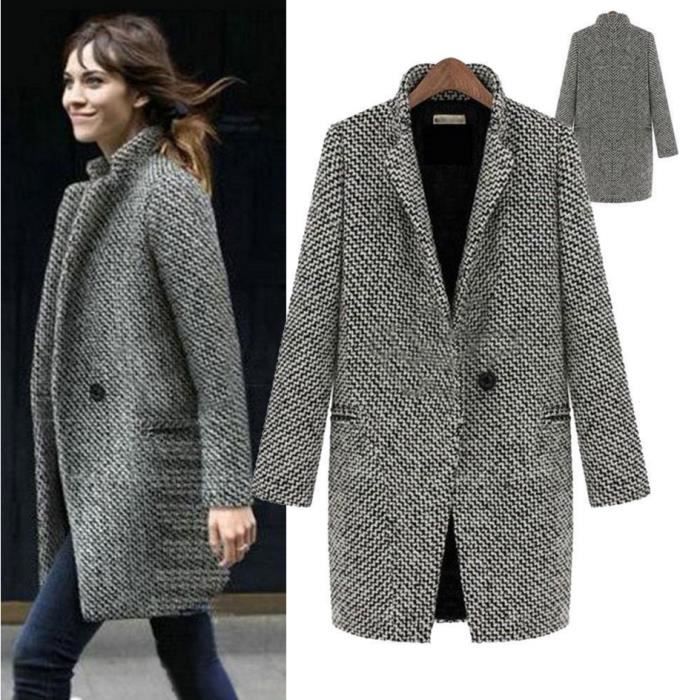 manteau laine et cachemire femme