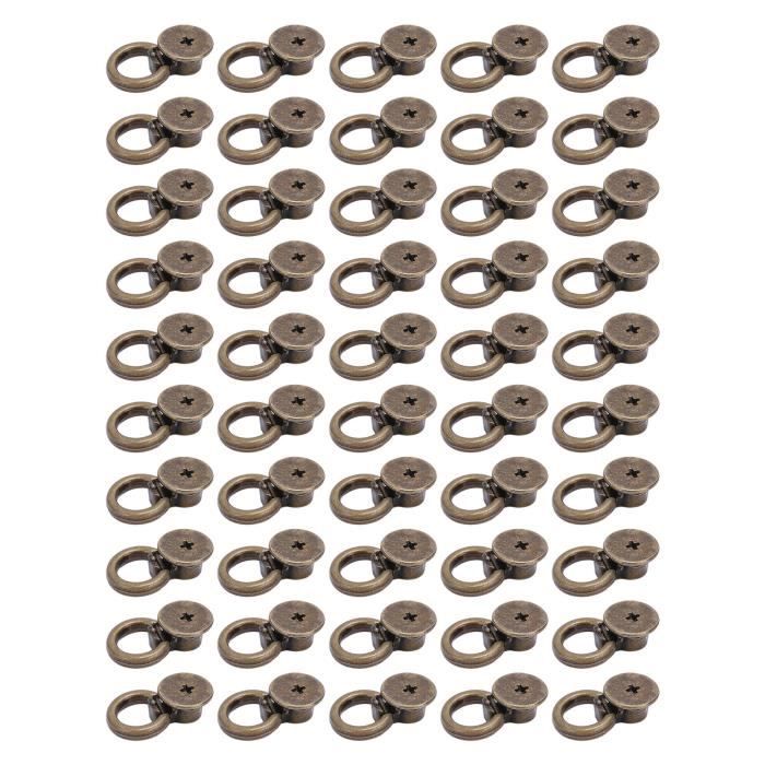 D01D Lot de 20 rivets à tête ronde en cuivre massif M5 (5 mm x 16 mm) DIN 660