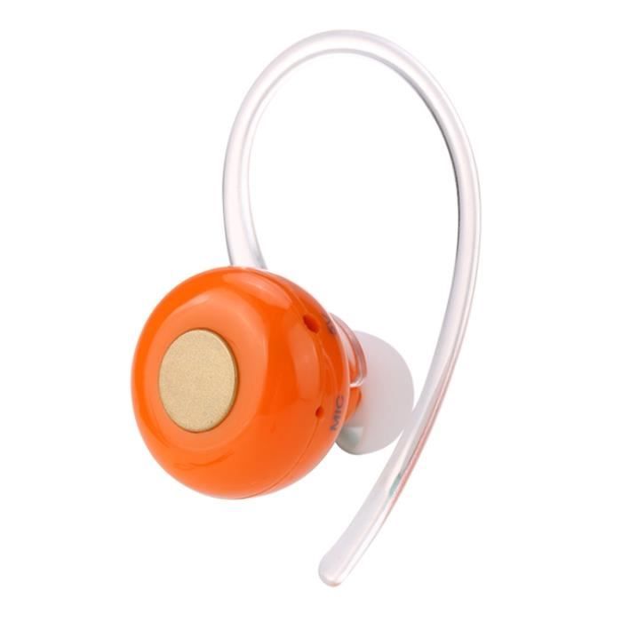 Nouvelle Mini Oreillette Bluetooth orange écouteurs Bluetooth sans fil  casque écouteur - Cdiscount TV Son Photo