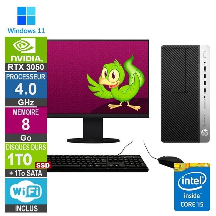 HP LPG 600G5 i5 8400 4.00GHz 8Go SSD + RTX 3050/ - vue 3