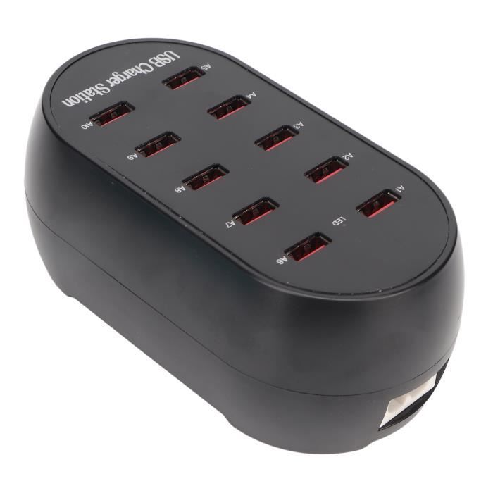 Concentrateur de charge intelligent USB à 10 ports Chargeur de