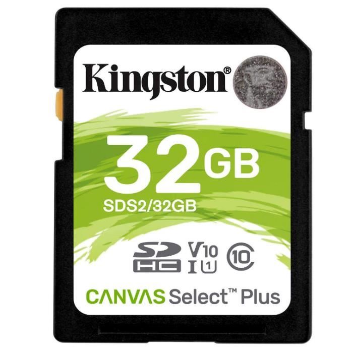 Kingston Canvas Select Plus Carte mémoire flash Video Class V10 / UHS I U1 / Class10 SDHC UHS I - vue 2