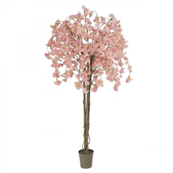 Cerisier artificiel retombant rose 180cm