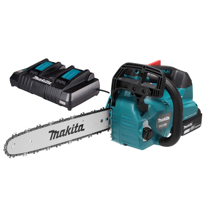 Tronçonneuse LXT® 36V 2x18V MAKITA avec 2 batteries 18V 5.0Ah chargeur double DUC356T001 - vue 2