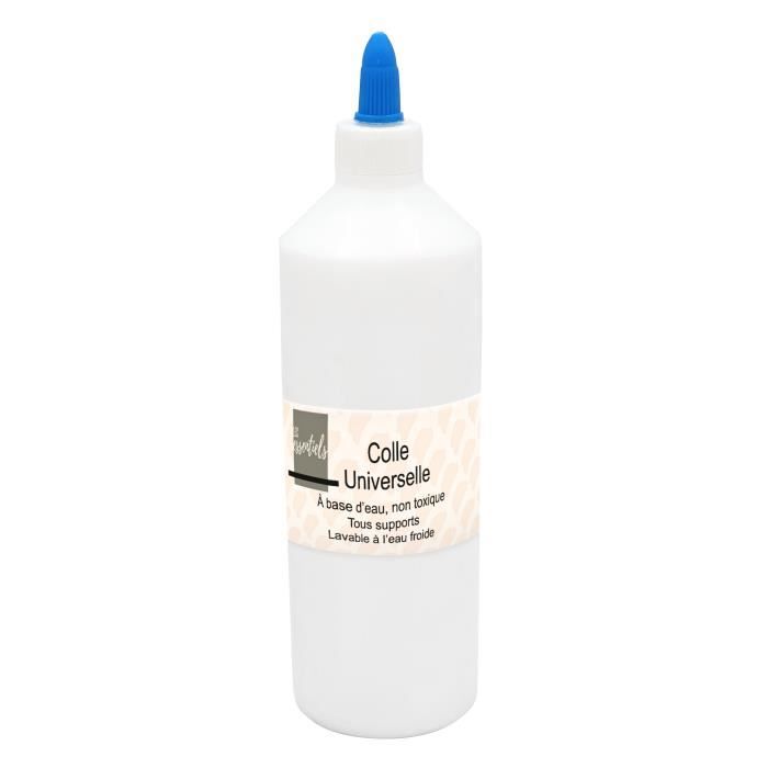 Colle Liquide Pva Blanche | 1l | Universelle Vinylique Non-toxique | Pour  Feutre Verre Carton Tissu Bois Cuir Papier