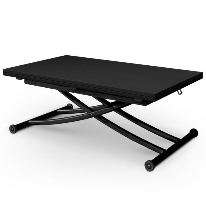 Table Basse Relevable Carrera Noir Carbone