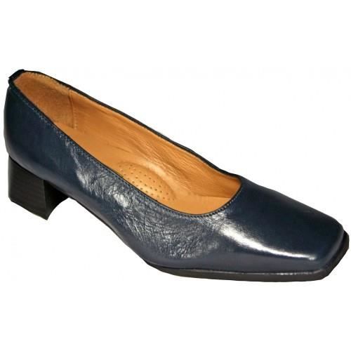Escarpins bleu marine cuir deals